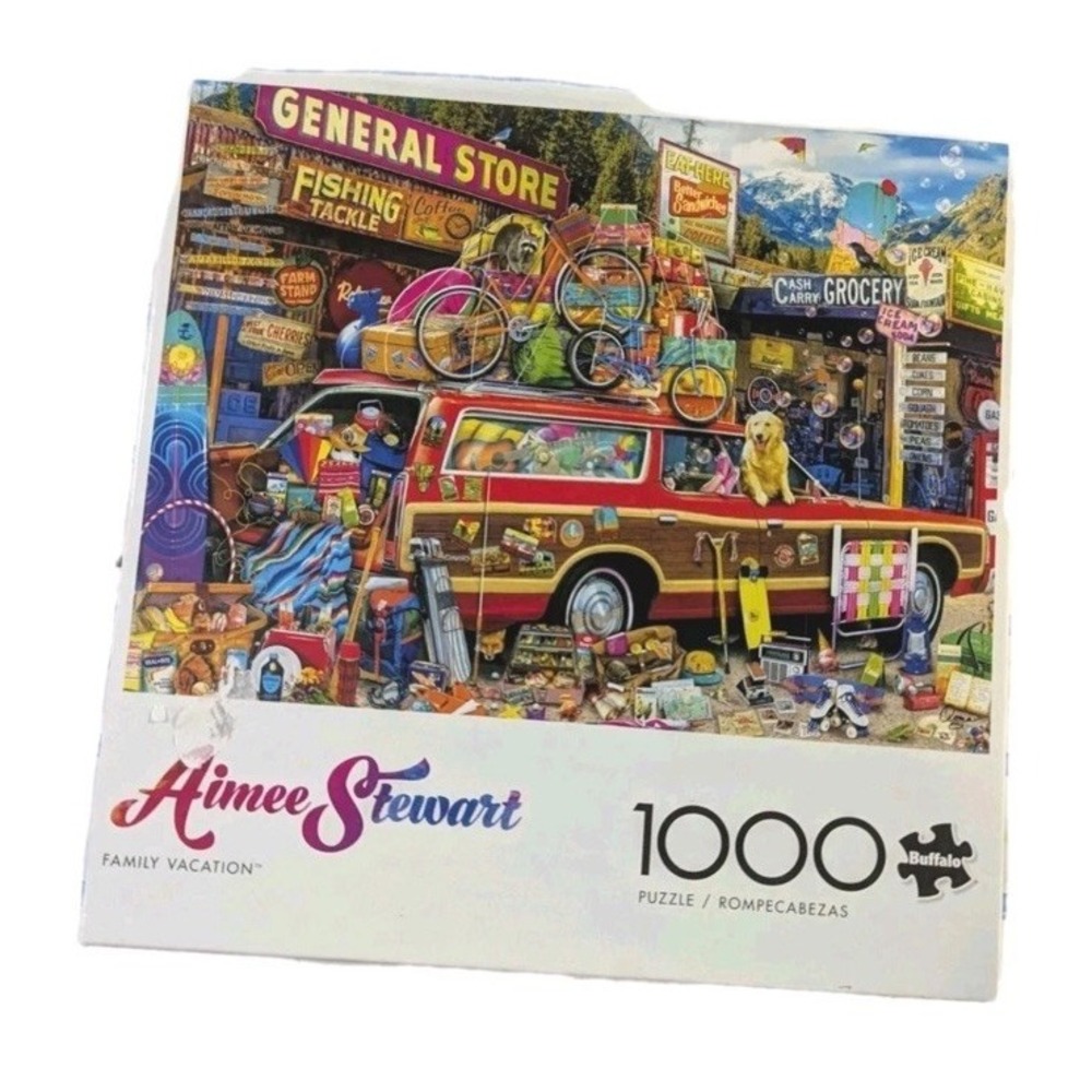 Family Vacation General Store Fishing Tackle Aimee Stewart 1000 pc 26X19 Puzzle
